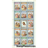 Belize Christ 14 Stations of the Cross , 15 stamps