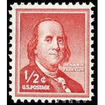 United States of America 1958 Benjamin Franklin (1706-1790), leading author and politician