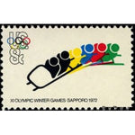 United States of America 1972 Bobsledding and Olympic Rings