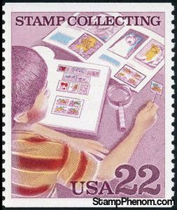 United States of America 1986 Boy Examining Stamp Collection