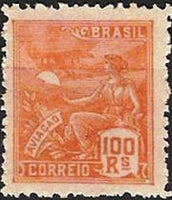 Brazil 1921-1922 Definitives - Industry %26 Culture %22BRASIL%22-Stamps-Brazil-Mint-StampPhenom