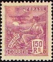 Brazil 1921-1922 Definitives - Industry %26 Culture %22BRASIL%22-Stamps-Brazil-Mint-StampPhenom