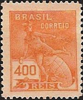 Brazil 1921-1922 Definitives - Industry %26 Culture %22BRASIL%22-Stamps-Brazil-Mint-StampPhenom