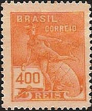 Brazil 1921-1922 Definitives - Industry %26 Culture %22BRASIL%22-Stamps-Brazil-Mint-StampPhenom