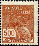 Brazil 1924-1925 Definitives - Agriculture %26 Culture - New Watermark-Stamps-Brazil-Mint-StampPhenom