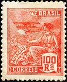 Brazil 1924-1925 Definitives - Agriculture %26 Culture - New Watermark-Stamps-Brazil-Mint-StampPhenom