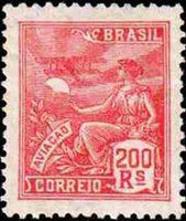 Brazil 1924-1925 Definitives - Agriculture %26 Culture - New Watermark-Stamps-Brazil-Mint-StampPhenom