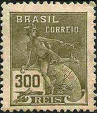 Brazil 1924-1925 Definitives - Agriculture %26 Culture - New Watermark-Stamps-Brazil-Mint-StampPhenom