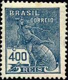 Brazil 1924-1925 Definitives - Agriculture %26 Culture - New Watermark-Stamps-Brazil-Mint-StampPhenom