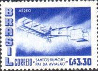 Brazil 1956 Airmail - Dumont%27s First Flight, 50th Anniversary-Stamps-Brazil-Mint-StampPhenom