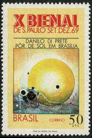 Brazil 1969 Art Exhibition-Stamps-Brazil-Mint-StampPhenom