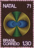 Brazil 1971 Christmas 1971 Op-Art-Stamps-Brazil-Mint-StampPhenom