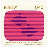 Brazil 1974 Brazilian Media Pioneers-Stamps-Brazil-Mint-StampPhenom