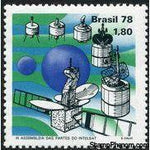 Brazil 1978 Intelsat Satelite-Stamps-Brazil-Mint-StampPhenom