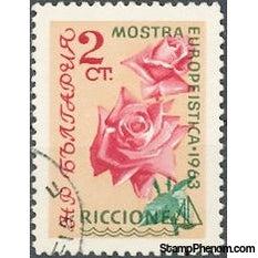 Bulgaria 1963 Roses Surcharged - International Stamp Exhibition, Riccione-Stamps-Bulgaria-StampPhenom