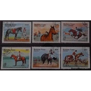 Burkina Faso Horses , 6 stamps-Stamps-StampPhenom-StampPhenom