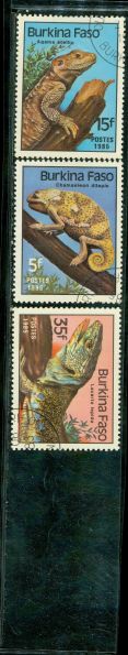 Burkina Faso Reptiles , 3 stamps