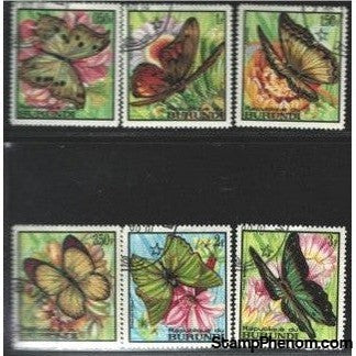 Burundi Butterflies , 6 stamps