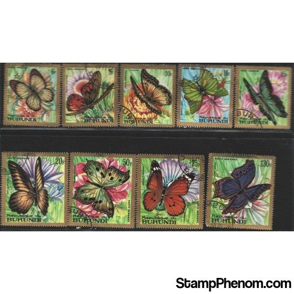 Burundi Butterflies , 9 stamps