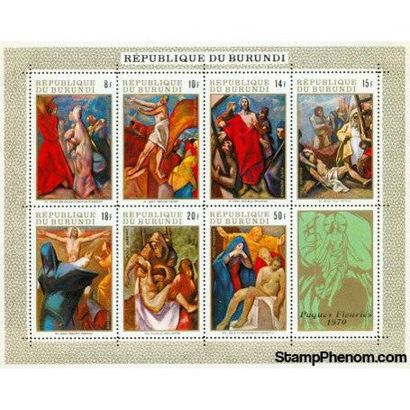 Burundi Christ Lot 6 , 1 souvenir sheet