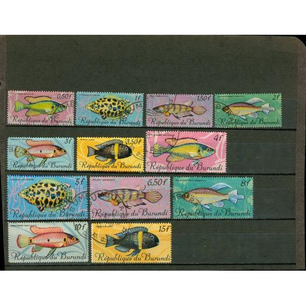 Burundi Fishes , 12 stamps - Burundi Fishes , 12 stamps