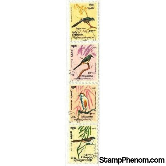 Cambodia Birds , 4 stamps