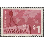 Canada 1963 Export Trade- Crane and world map-Stamps-Canada-Mint-StampPhenom