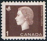 Canada 1963 Queen Elizabeth II, crystals-Stamps-Canada-Mint-StampPhenom