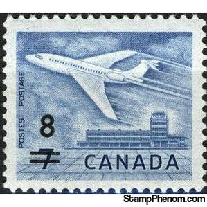 Canada 1964 Douglas DC-9 Airliner and Upland Airport, Ottawa, surcharged-Stamps-Canada-Mint-StampPhenom