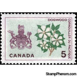 Canada 1965 Dogwood and Arms of British Columbia-Stamps-Canada-Mint-StampPhenom