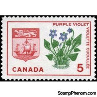 Canada 1965 Purple Violet and Arms of New Brunswick-Stamps-Canada-Mint-StampPhenom