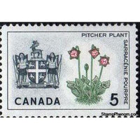 Canada 1966 Pitcher Plant and Arms of Newfoundland-Stamps-Canada-StampPhenom