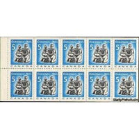 Canada 1968 Eskimo Family (carving) Booklet Pane Selvage At Left-Stamps-Canada-Mint-StampPhenom