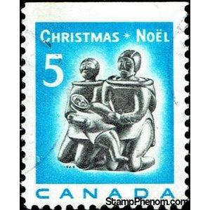 Canada 1968 Eskimo Family (carving) - Imperf Top-Stamps-Canada-Mint-StampPhenom