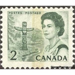 Canada 1968 QE II, totem pole and forest region on the Pacific coast-Stamps-Canada-Mint-StampPhenom