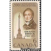 Canada 1969 Birth Bicentenary of Sir Isaac Brock (1769-1812)-Stamps-Canada-StampPhenom