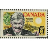 Canada 1969 Stephen Leacock, Mask and "Mariposa"-Stamps-Canada-StampPhenom