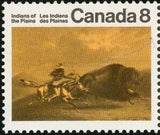 Canada 1972 "Buffalo Chase" by George Catlin-Stamps-Canada-Mint-StampPhenom