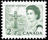 Canada 1972 QE II, totem pole and forest region on the Pacific coast-Stamps-Canada-Mint-StampPhenom