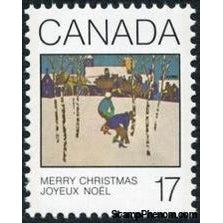 Canada 1980 Sleigh Ride, J.S. Hallam-Stamps-Canada-StampPhenom