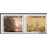 Canada 1980 "Sunrise on the Saguenay" / Parliamentary Buildings Sketch-Stamps-Canada-StampPhenom