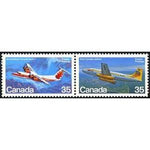 Canada 1981 Avro (Canada) CF-102 Jet Airliner / de Havilland Dash Seven-Stamps-Canada-StampPhenom