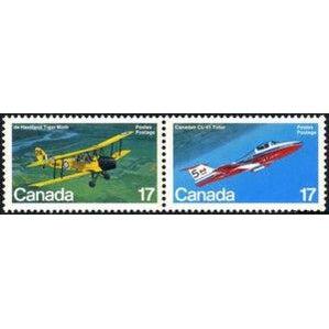 Canada 1981 de Havilland Tiger Moth / Canadair Cl-41 Tutor-Stamps-Canada-StampPhenom