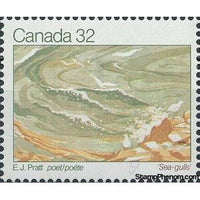 Canada 1983 Woodcut illustrating "Sea Gulls" (Poem by E. J. Pratt)-Stamps-Canada-Mint-StampPhenom