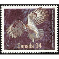 Canada 1986 Great Horned Owl (Bubo virginianus)-Stamps-Canada-Mint-StampPhenom