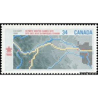 Canada 1986 Winter Olympic Games, Calgary (1988) (1st issue)-Stamps-Canada-Mint-StampPhenom