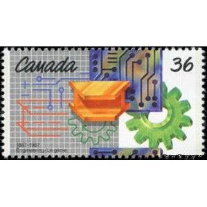 Canada 1987 Centenary of Engineering Institute of Canada.-Stamps-Canada-Mint-StampPhenom