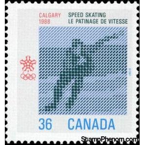 Canada 1987 Speed Skating (Christa Luding-Rothenburger, GDR)-Stamps-Canada-Mint-StampPhenom