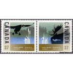 Canada 1988 Duck Landing / Moose Feeding-Stamps-Canada-Mint-StampPhenom