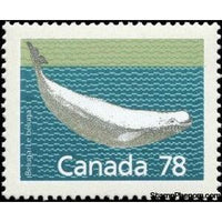 Canada 1990 Beluga Whale (Delphinapterus leucas)-Stamps-Canada-Mint-StampPhenom